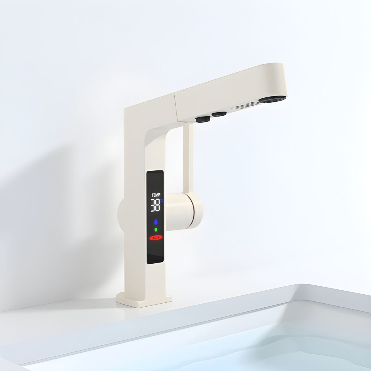 Keldunir | Modern Touch Activated Retractable Spout Bathroom Sink Tap