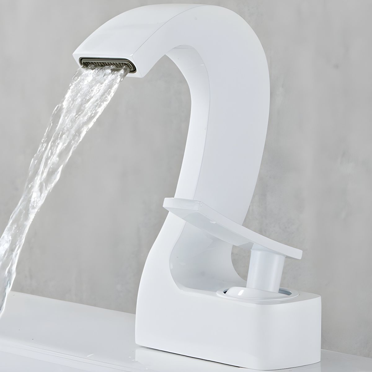 Sylvake | Modern Arched Silhouette Centerset Lever Handle Bathroom Sink Tap