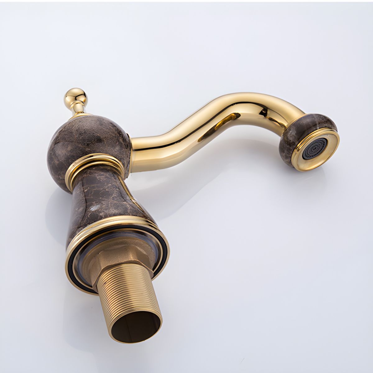 Huldrene | Elegant Arched Profile Widespread Bathroom Sink Tap