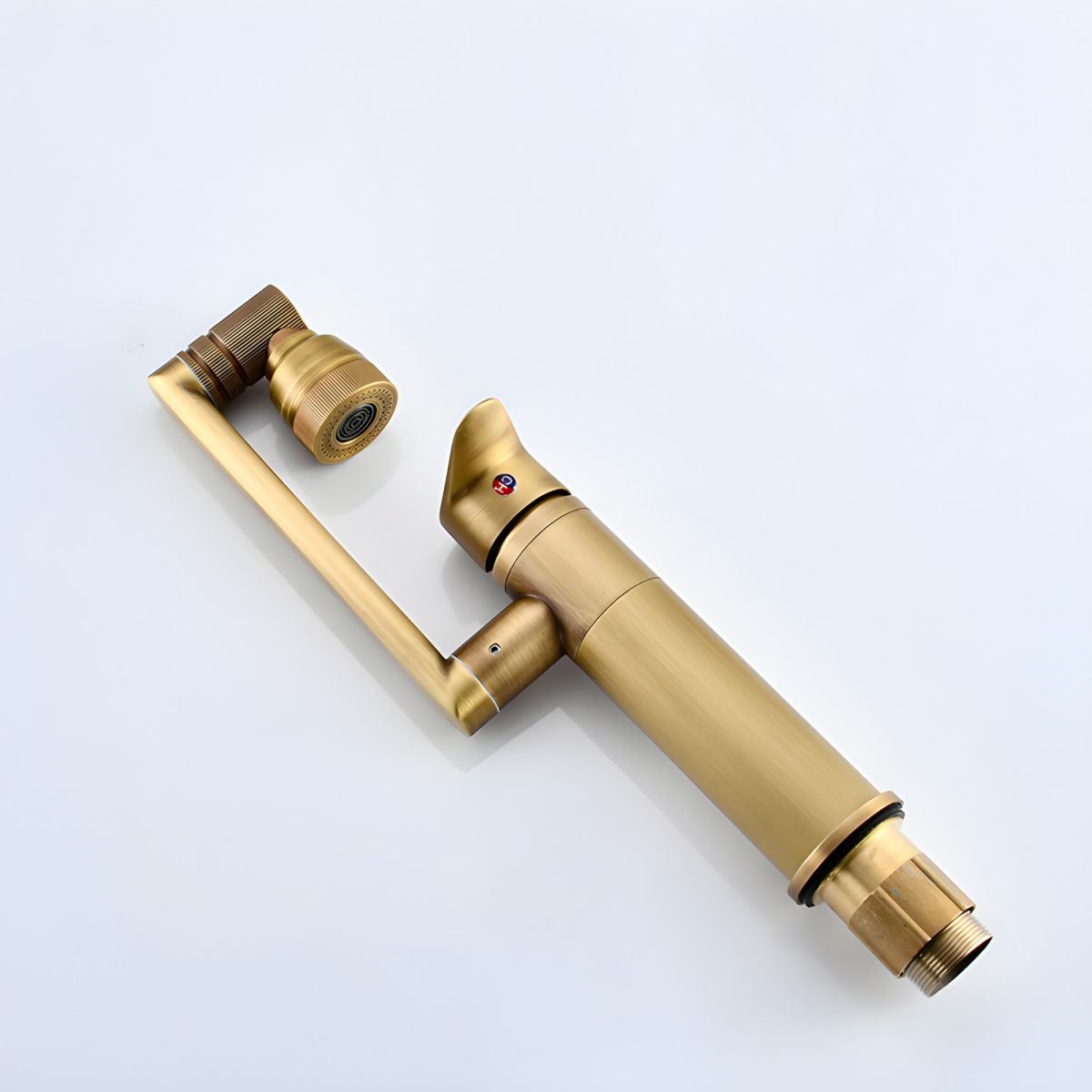Kyndrill | Modern Articulated Arm Single Lever Bathroom Basin Tap