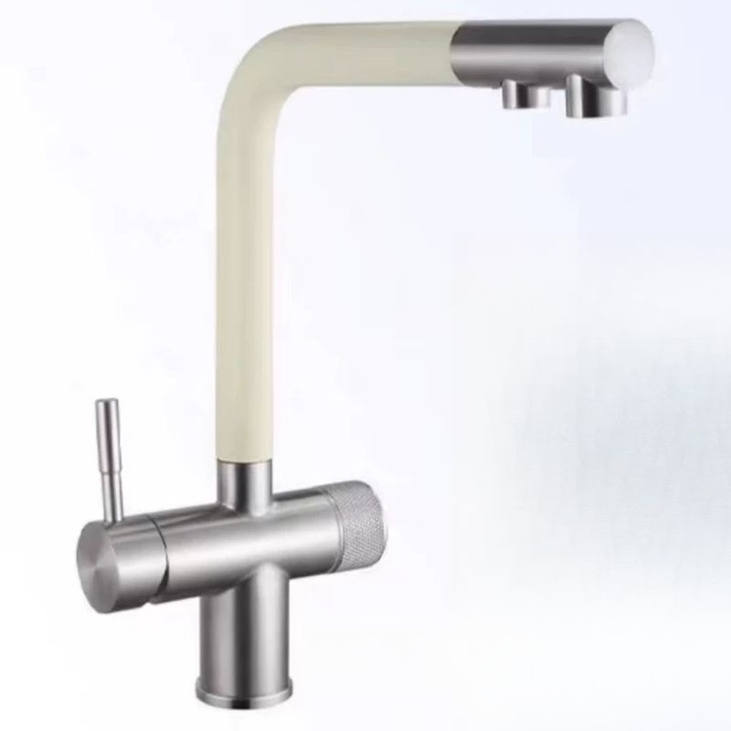 Nyvalla | Modern L-Shaped Retractable Spout Kitchen Sink Mixer Tap