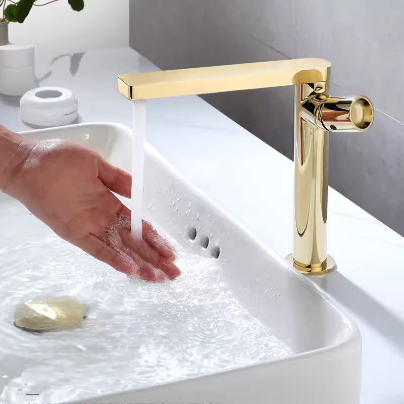 Lindovur | Contemporary Tubular Arched Column Single Lever Bathroom Sink Tap