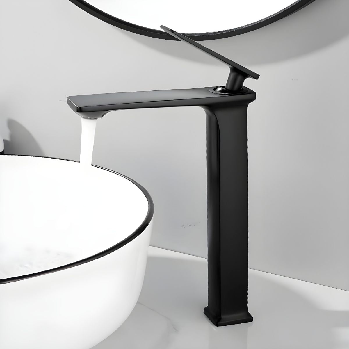 Juvandis | Modern Cuboid Profile Single Lever Bathroom Basin Tap