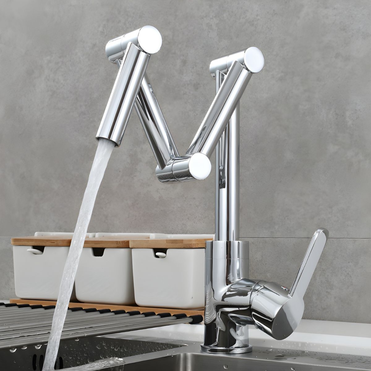 Luvikka | Modern Lever Handles Swivel Spout Kitchen Sink Mixer Tap