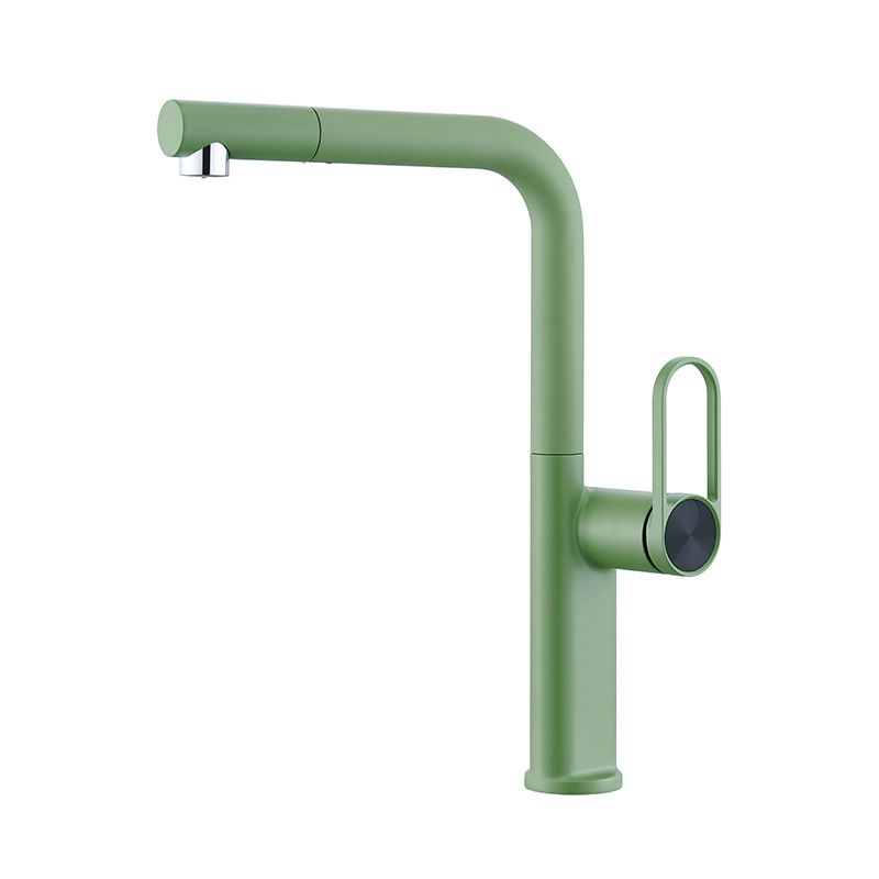 Lindvarek | Elegant L-Shaped Pull Out Kitchen Sink Mixer Tap with Retractable Swivel Spout
