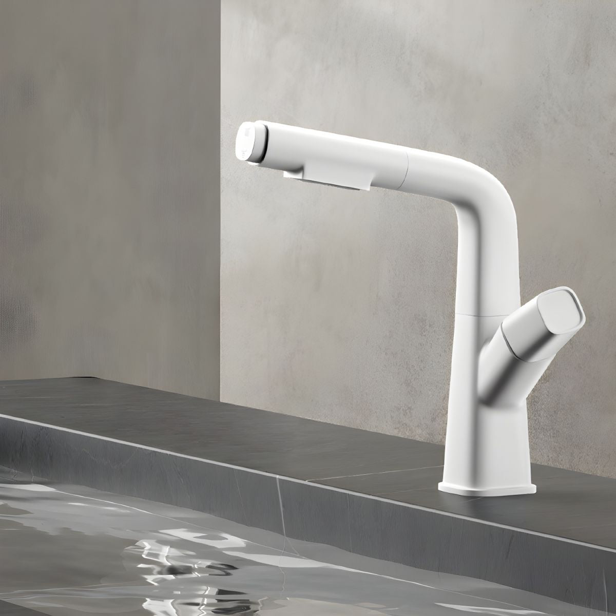 Thrylvim | Minimalist Arched Profile Centerset Bathroom Sink Tap