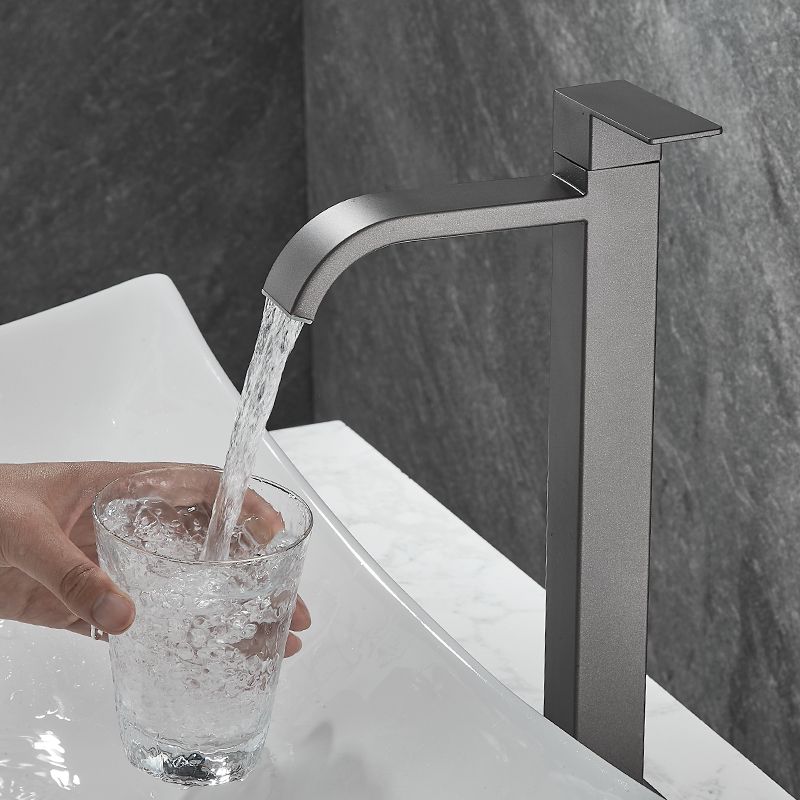 Lyskalla | Modern Curved Waterfall Spout Bathroom Sink Tap