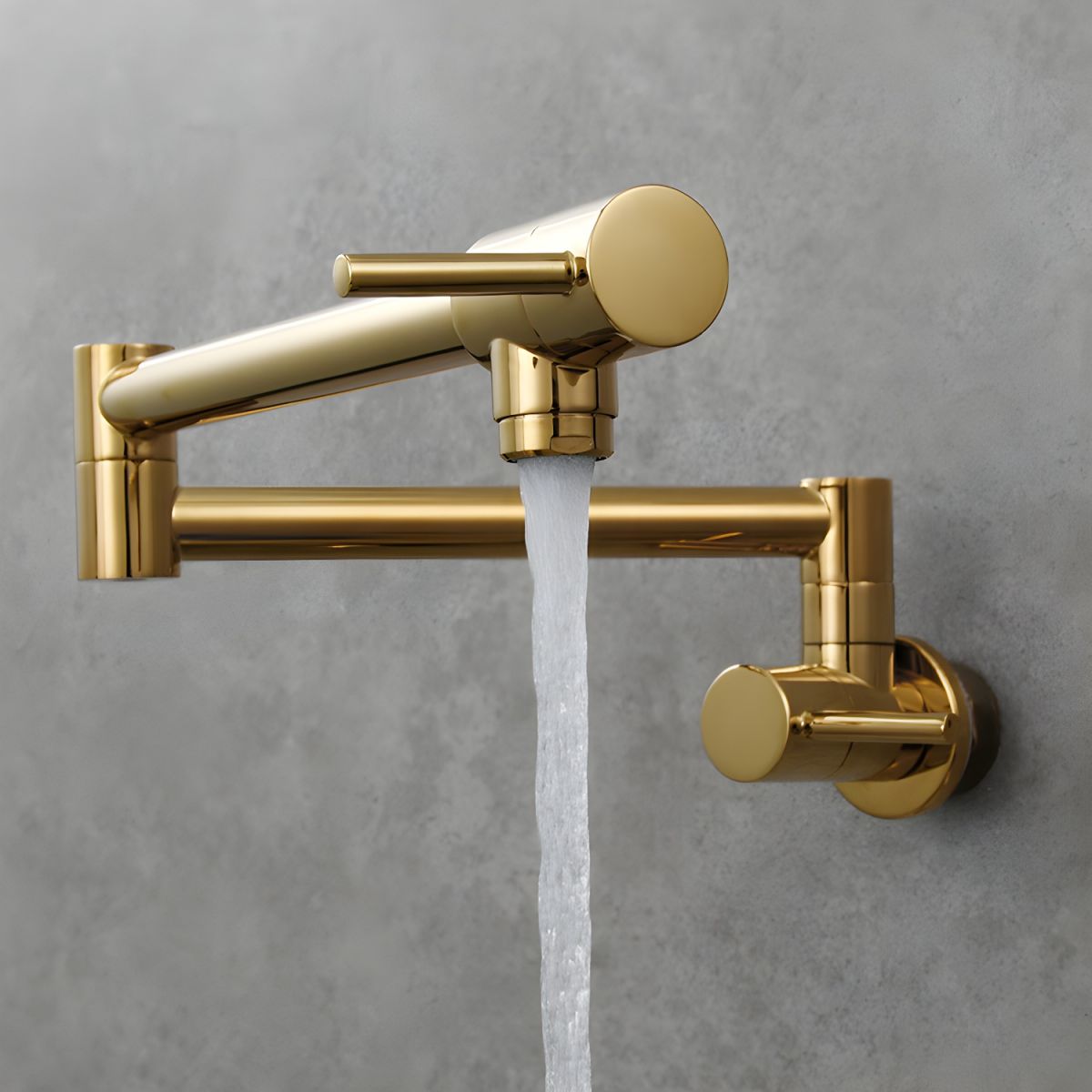 Sylvord | Modern Wall Mounted Folding Articulated Arm Kitchen Pot Filler Tap