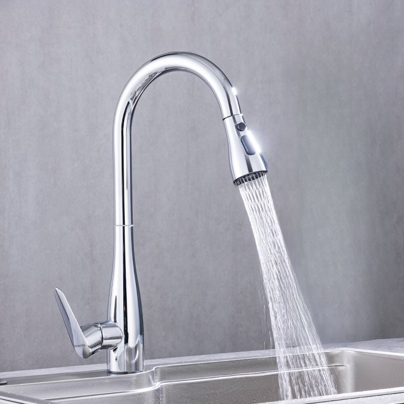 Jorunne | Nordic High Arc Retractable Spout Kitchen Sink Mixer Tap