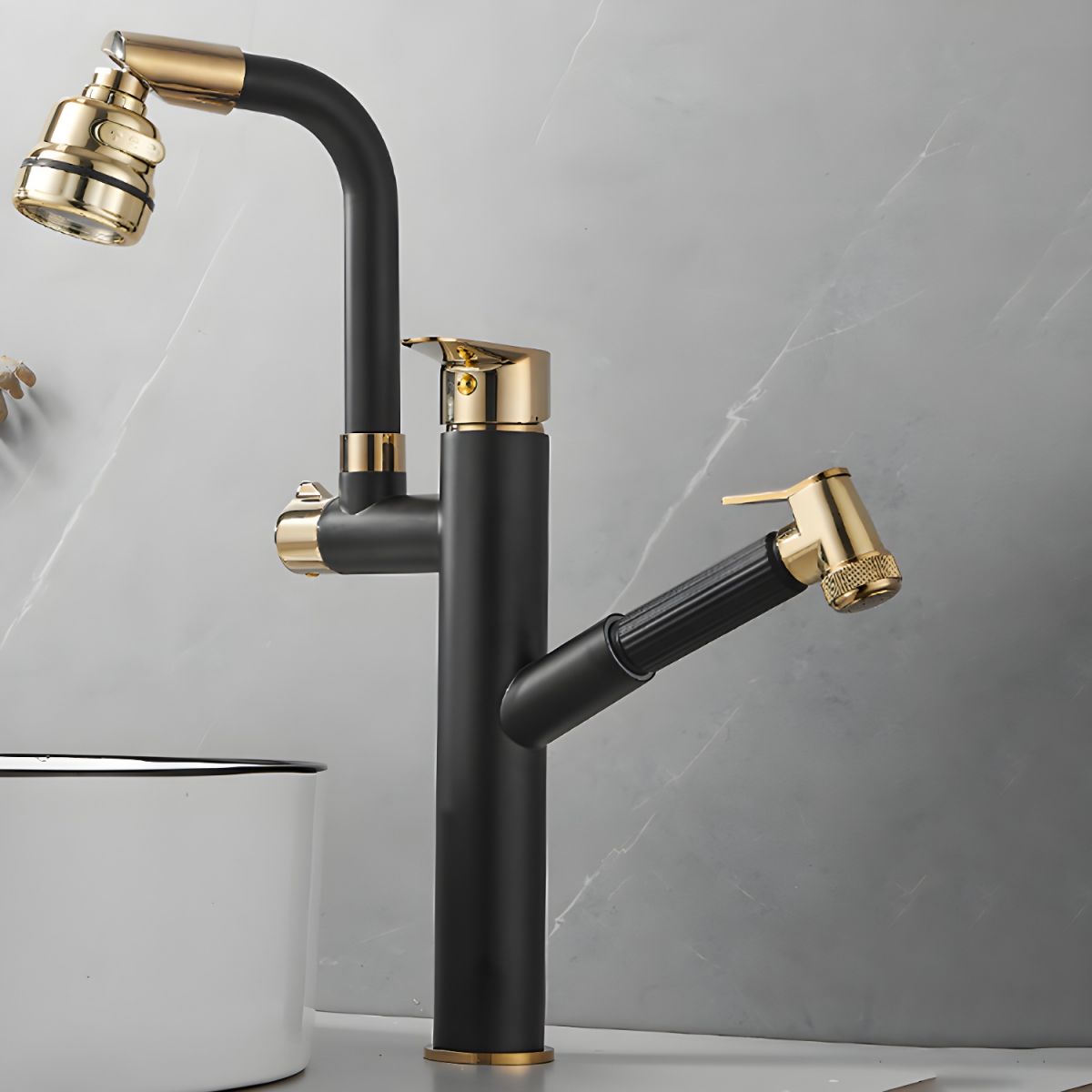 Sylthor | Luxury Swivel Spout High Arc Vessel Bathroom Sink Tap