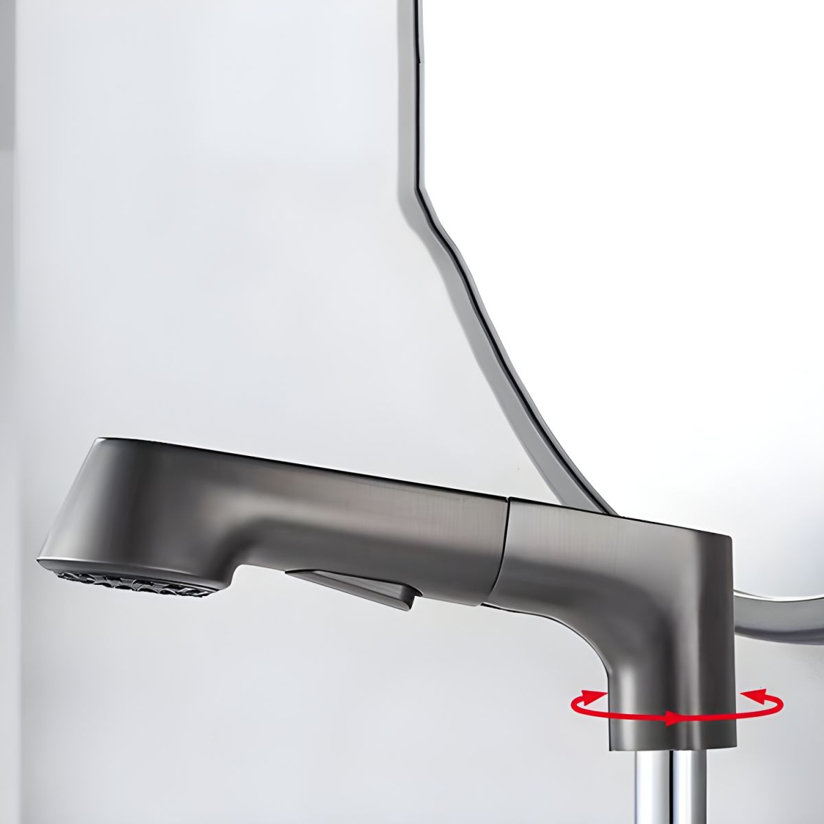 Nordivik | Sleek Retractable Spout Kitchen Sink Mixer Tap with Lever Handle