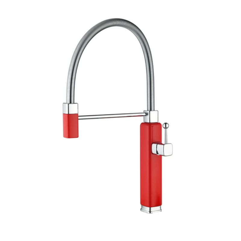 Alvonde | Industrial Arched Spring Spout Single Lever Kitchen Sink Mixer Tap