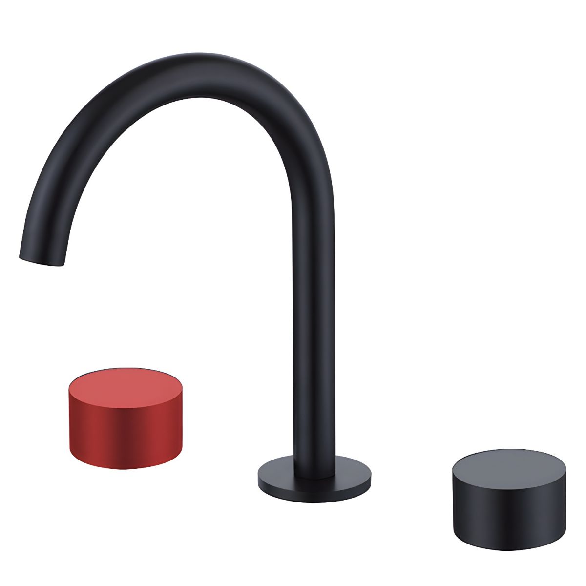 Juvallure | Modern Arched Silhouette Widespread Dual Handle Bathroom Sink Tap