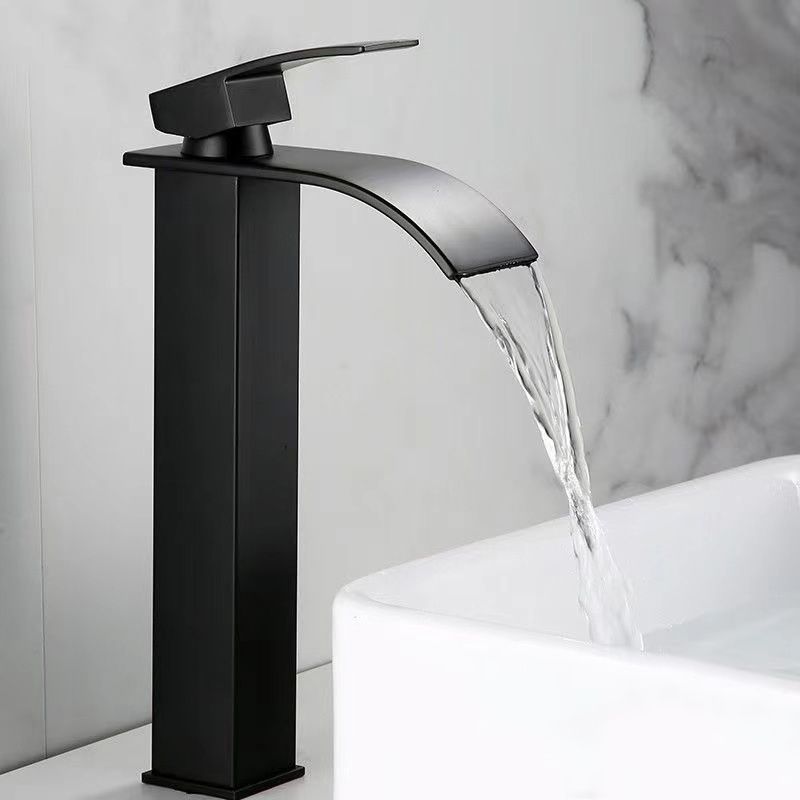 Kestrum | Contemporary Arched Column Waterfall Bathroom Sink Tap
