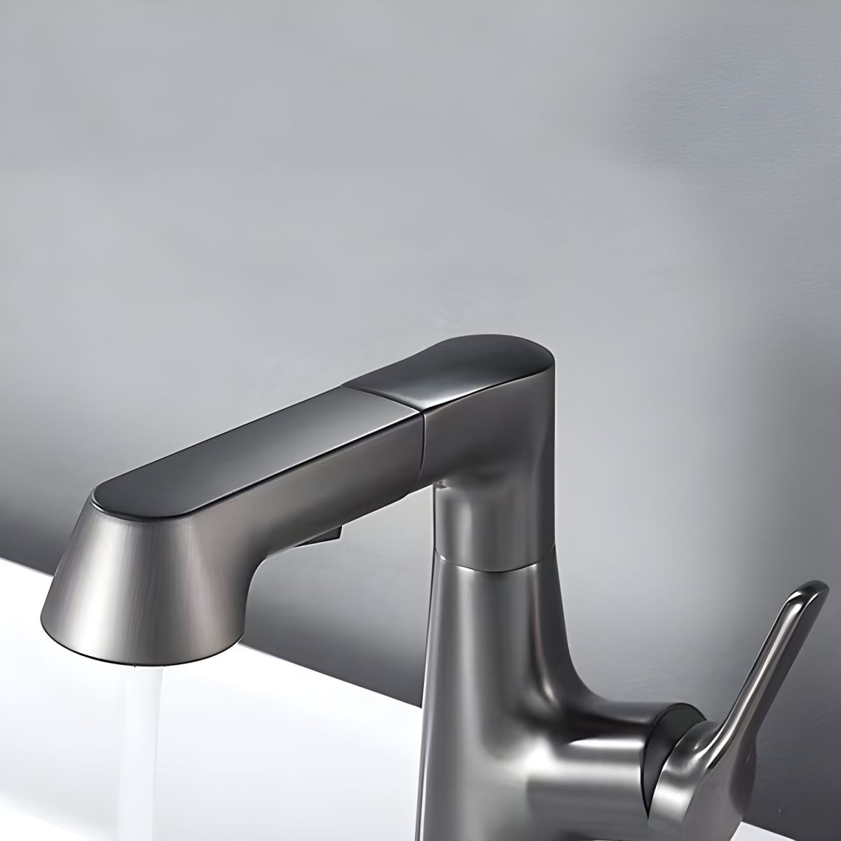Nordivik | Sleek Retractable Spout Kitchen Sink Mixer Tap with Lever Handle