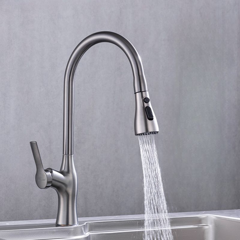 Jorunne | Nordic High Arc Retractable Spout Kitchen Sink Mixer Tap
