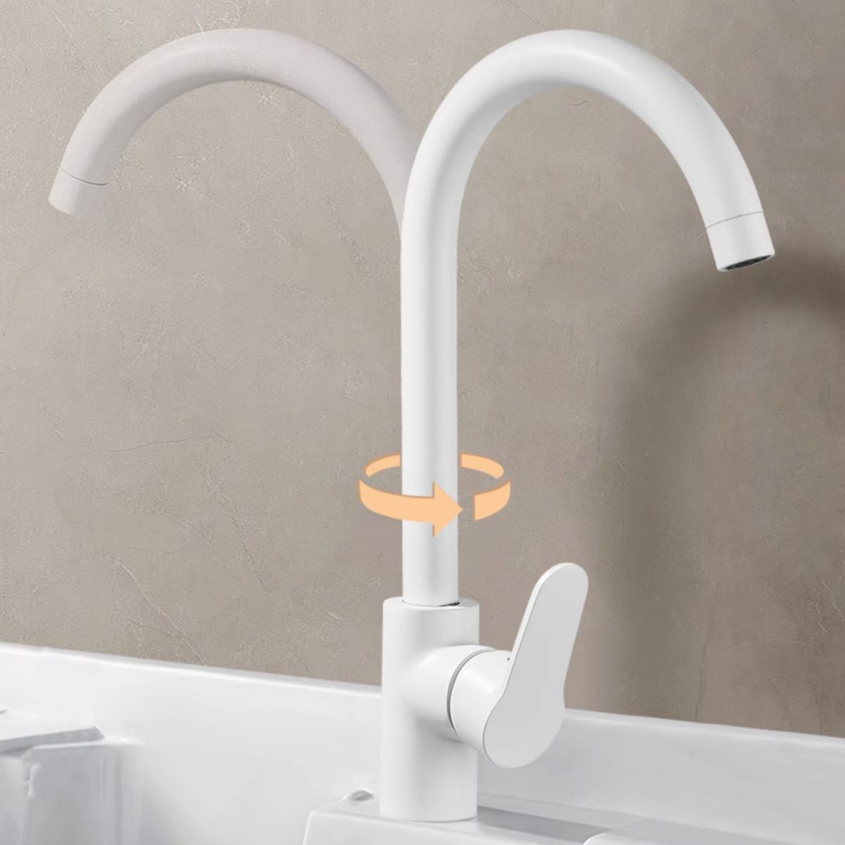 Halvike | Modern High Arc Swivel Spout Kitchen Sink Mixer Tap