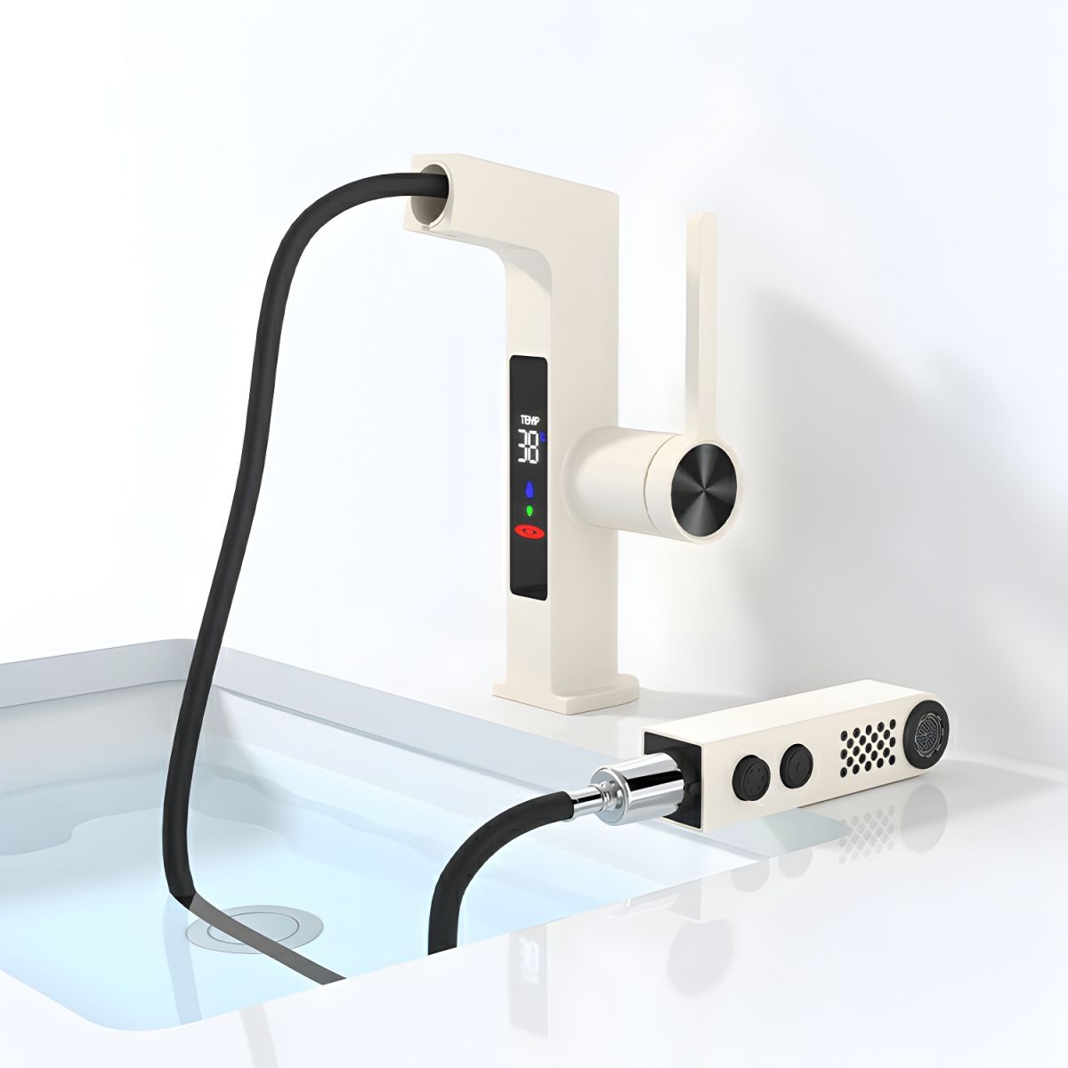 Keldunir | Modern Touch Activated Retractable Spout Bathroom Sink Tap