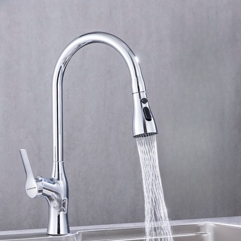 Jorunne | Nordic High Arc Retractable Spout Kitchen Sink Mixer Tap