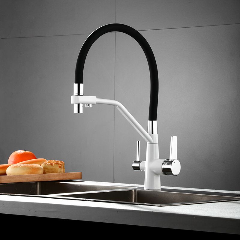 Luvrenic | Professional Arched Profile Dual Lever Kitchen Sink Mixer Tap