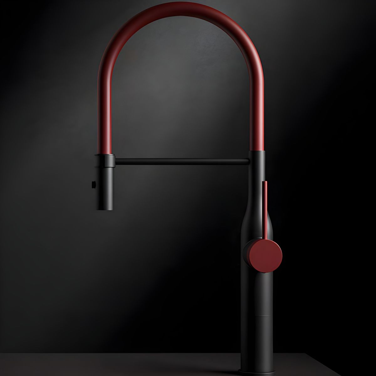Alsvig | Industrial High Arc Pull Down Lever Gooseneck Kitchen Sink Mixer Tap
