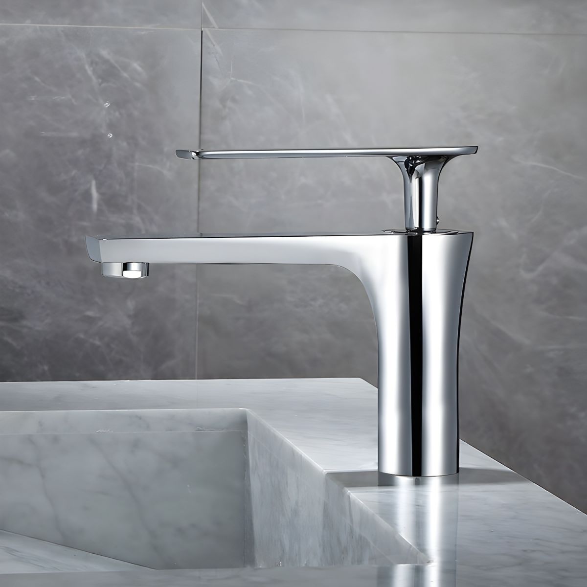 Kestrum | Modern Arched Column Bathroom Basin Tap