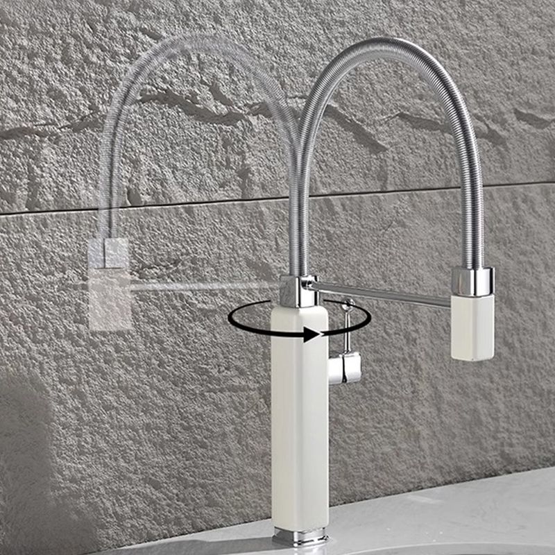 Alvonde | Industrial Arched Spring Spout Single Lever Kitchen Sink Mixer Tap