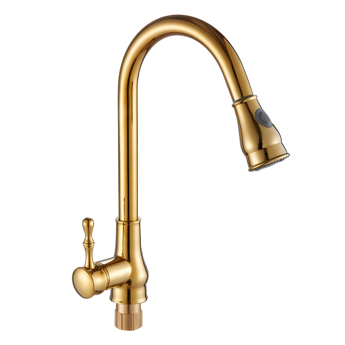 Kaldur | Luxury Brushed Gold High Arc Swivel Spout Kitchen Sink Mixer Tap