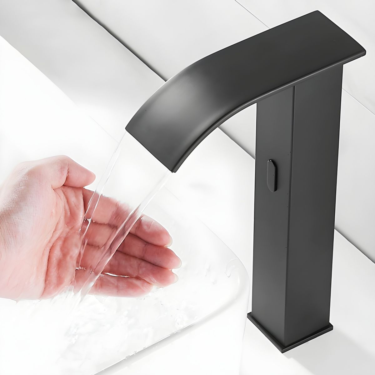 Eldrinn | Modern Arched Silhouette Automatic Motion Sensor Bathroom Sink Tap