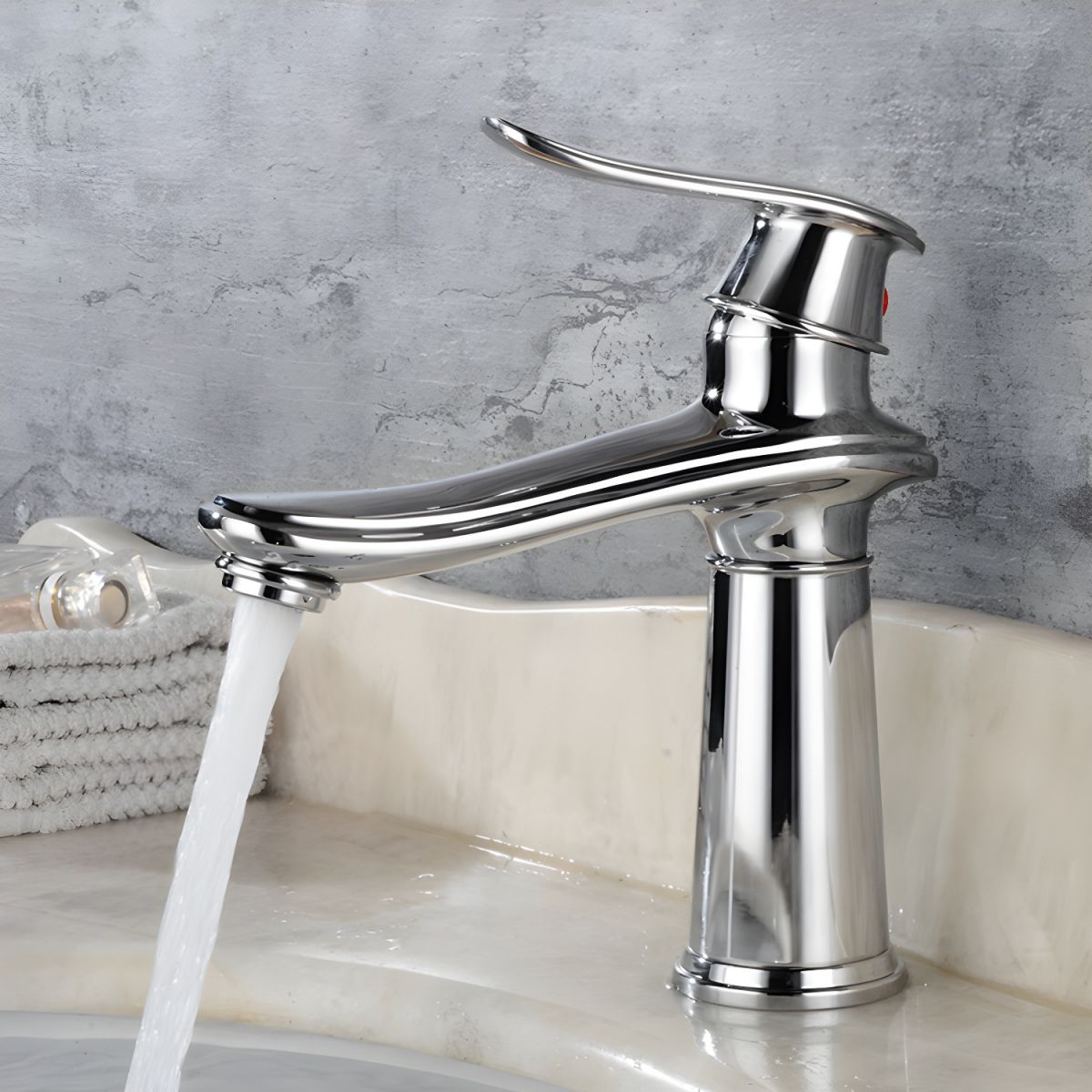 Alsvior | Vintage Low Arc Widespread Lever Bathroom Sink Tap