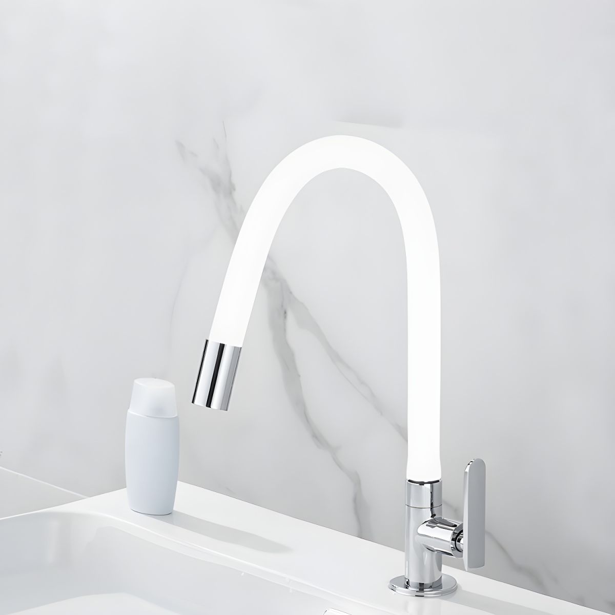 Videnar | Sleek High Arc Tubular Single Lever Kitchen Sink Tap