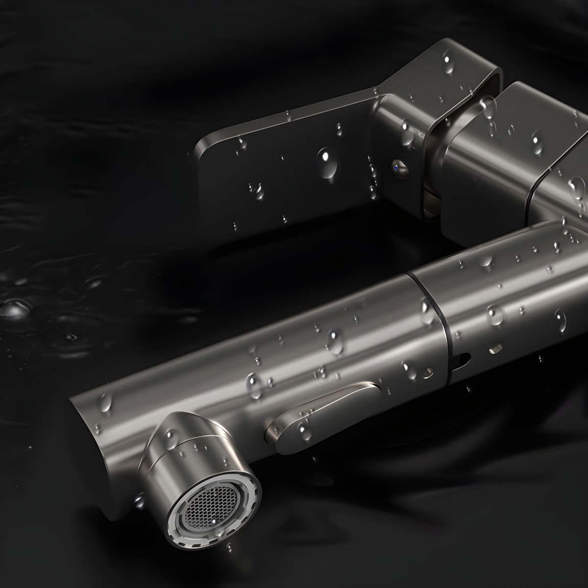 Oksvalah | Modern Geometric Column Profile Bathroom Sink Tap