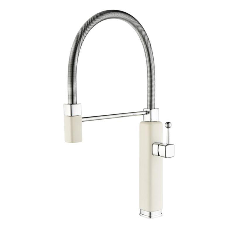 Alvonde | Industrial Arched Spring Spout Single Lever Kitchen Sink Mixer Tap