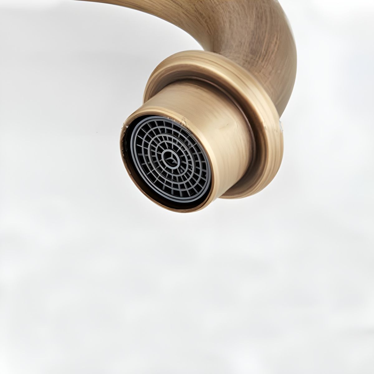 Thalvrik | Rustic Arched Profile Dual Handle Wall Mounted Bathroom Basin Tap