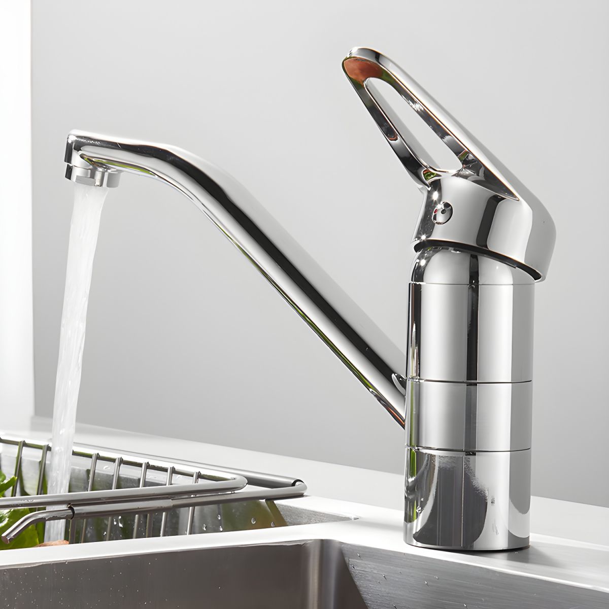 Thalvika | Elegant Low Arc Swivel Spout Single Lever Kitchen Sink Mixer Tap