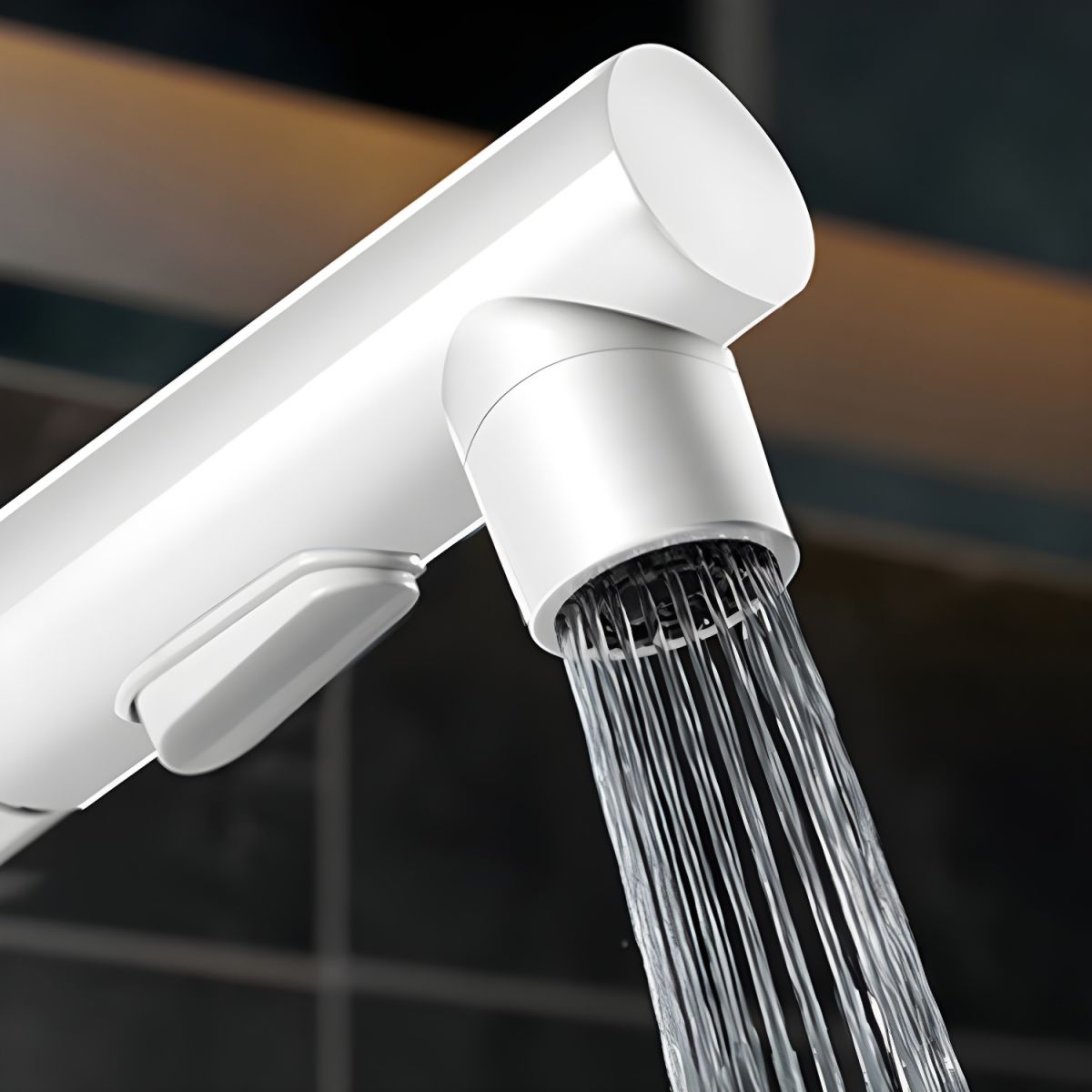 Kydross | Modern Cylindrical Single Lever Bathroom Basin Tap with Retractable Spout