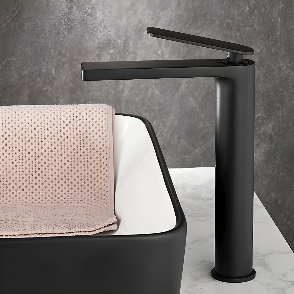 Juvandic | Modern Tapered Profile Cylindrical Vessel Bathroom Basin Tap