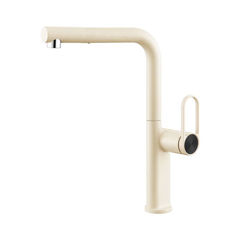 Lindvarek | Elegant L-Shaped Pull Out Kitchen Sink Mixer Tap with Retractable Swivel Spout