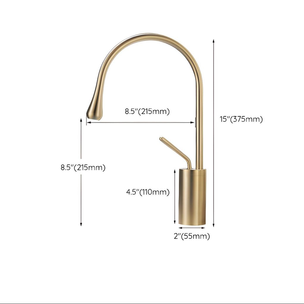 Lyvorne | Modern Circular Swivel Spout Single Lever Vessel Bathroom Basin Tap