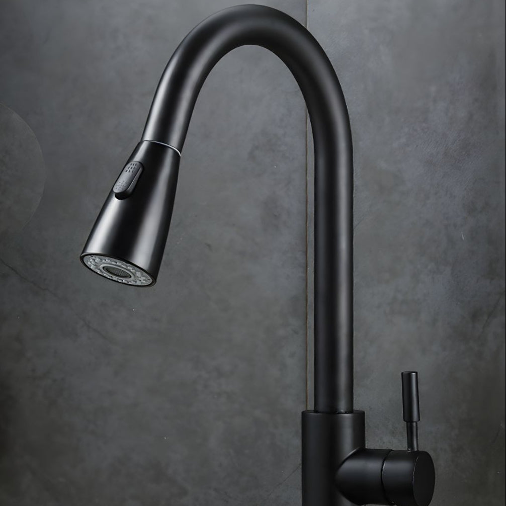 Sylvaka | Modern High Arc Pull Down Swivel Spout Kitchen Sink Mixer Tap