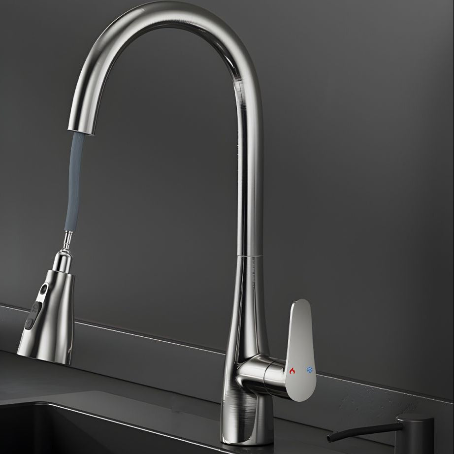 Aerialvik | Modern High Arc Touchless Retractable Spout Kitchen Sink Mixer Tap