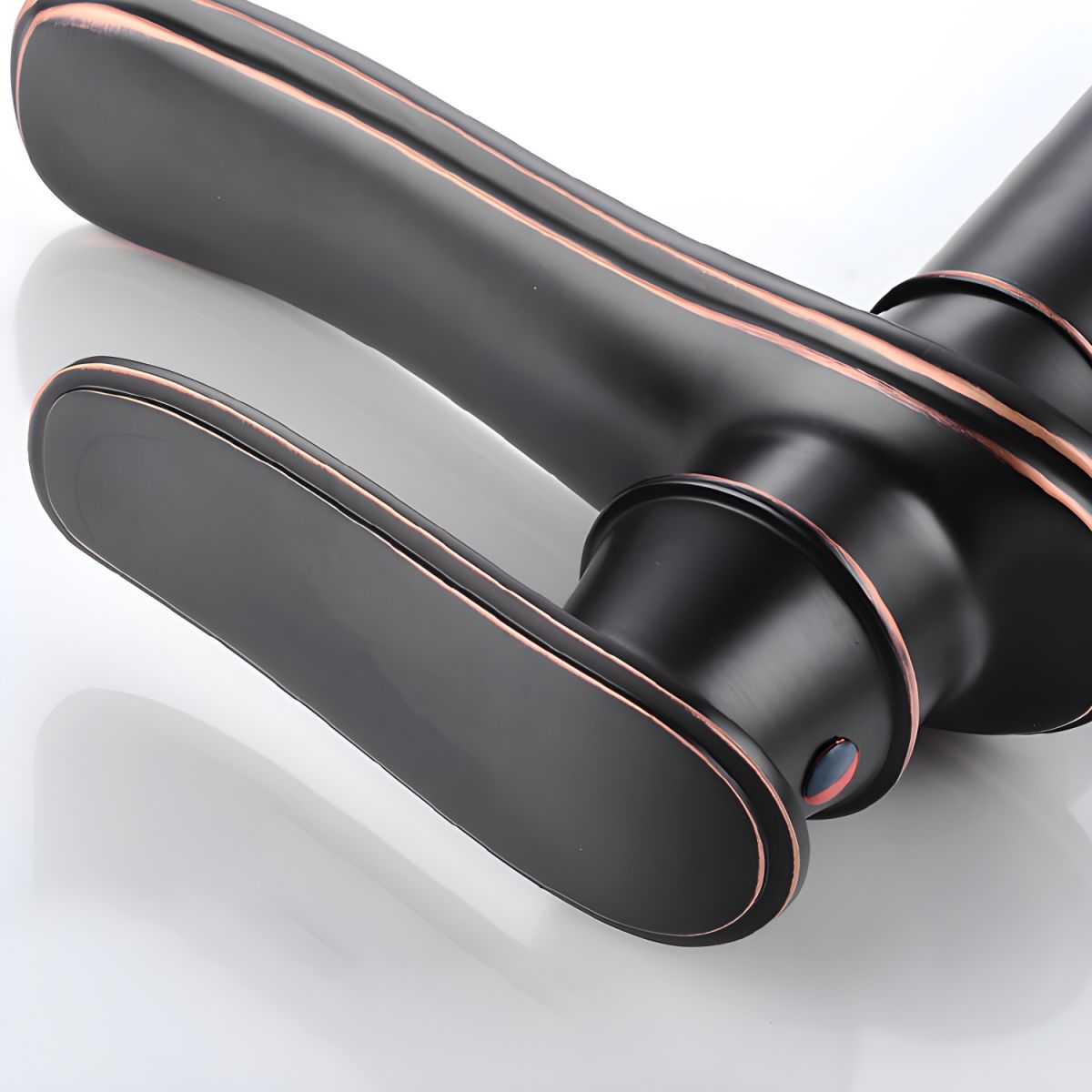 Alsvior | Vintage Low Arc Widespread Lever Bathroom Sink Tap