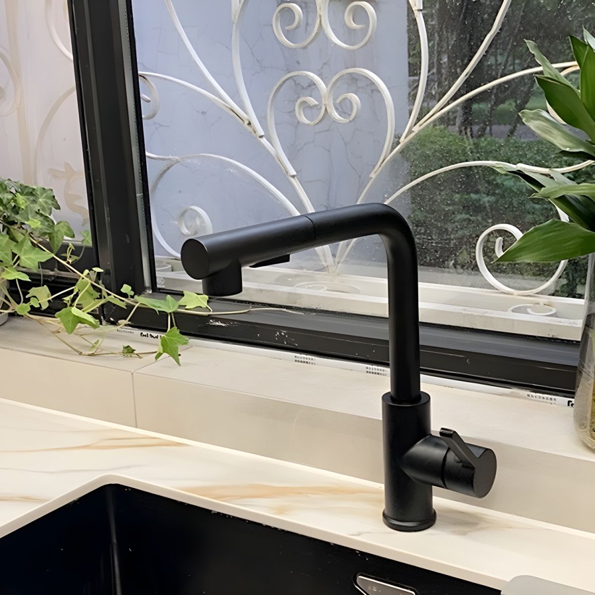 Kalsvige | Modern Profile Retractable Spout Kitchen Sink Mixer Tap