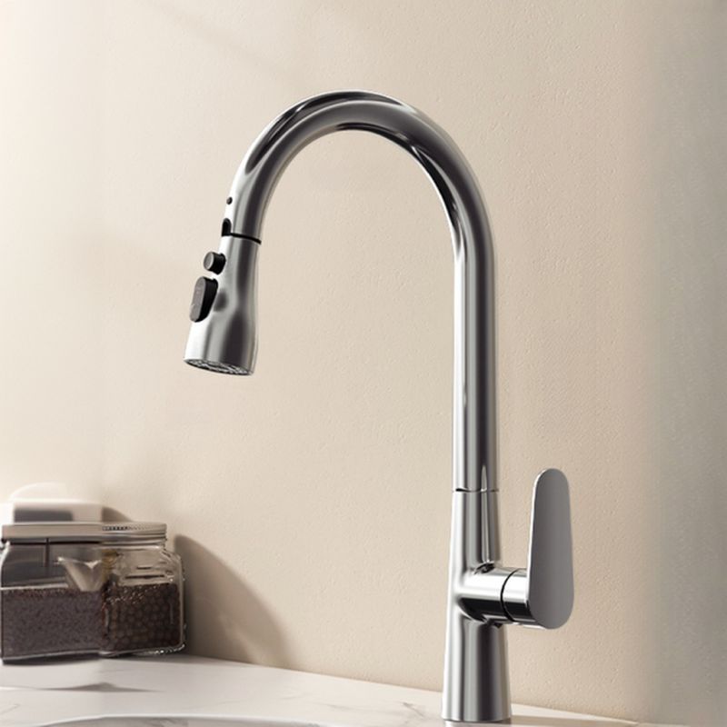 Elvarken | Nordic Gooseneck Pull Out Swivel Spout Kitchen Sink Mixer Tap