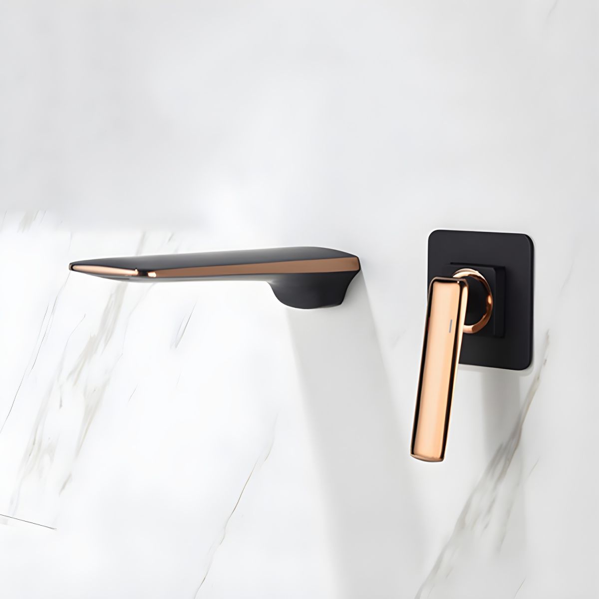 Huvalle | Waterfall Spout Wall Mounted Bathroom Basin Tap