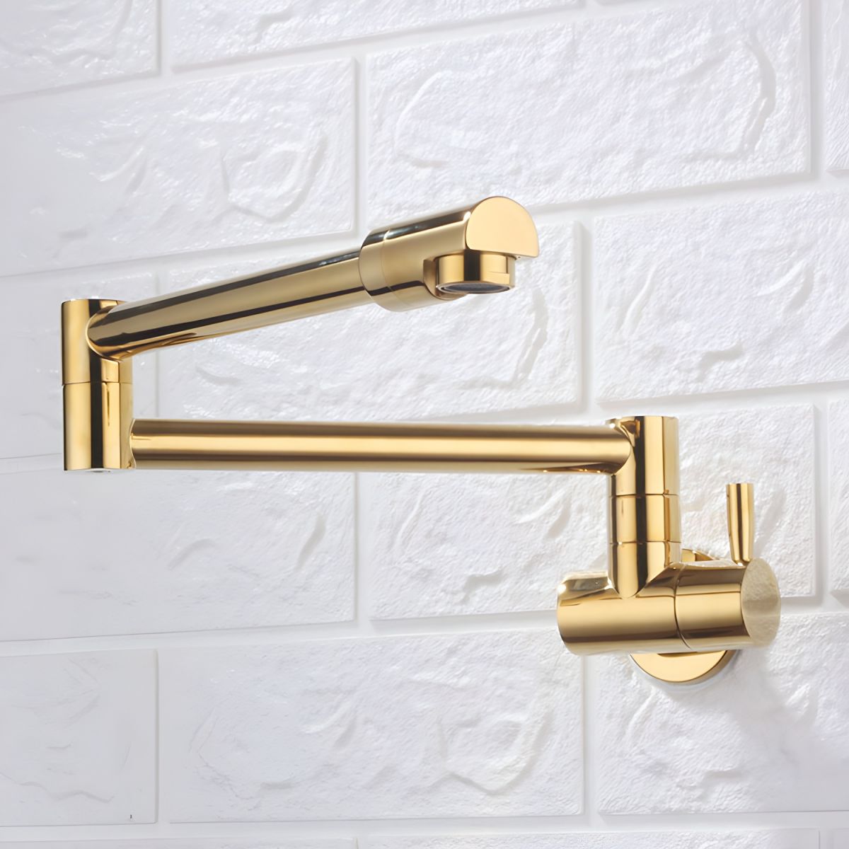 Sylviken | Sleek Wall Mounted Articulated Swivel Spout Kitchen Pot Filler Tap