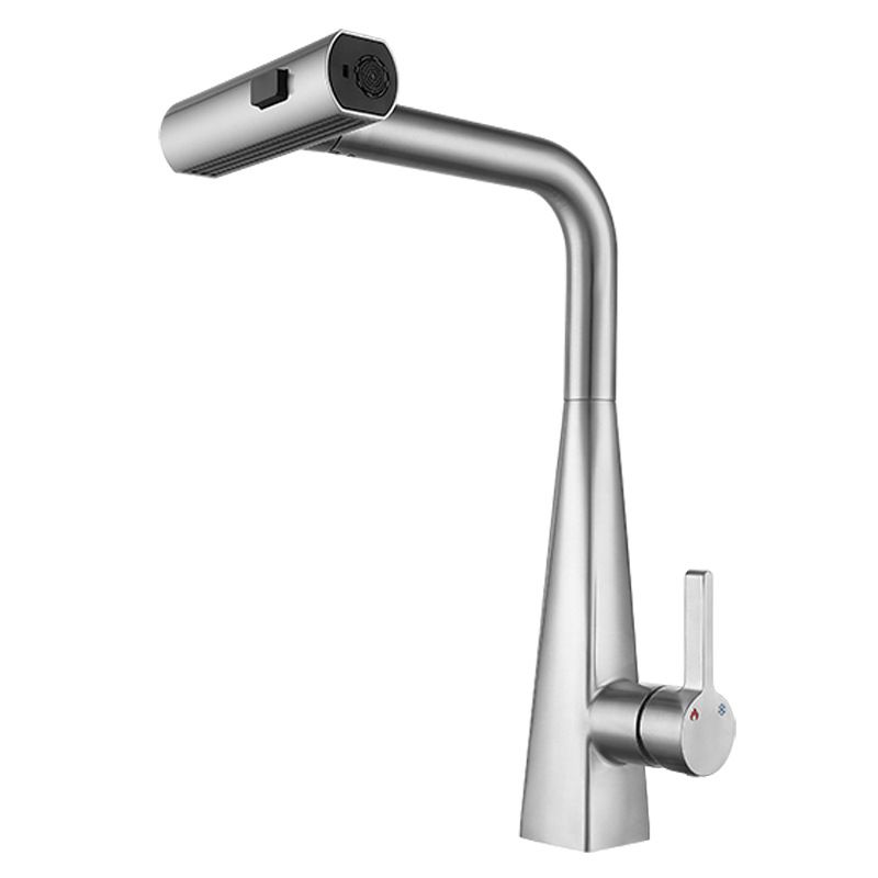 Kalsvane | Nordic L-Shaped Retractable Spout Kitchen Sink Mixer Tap