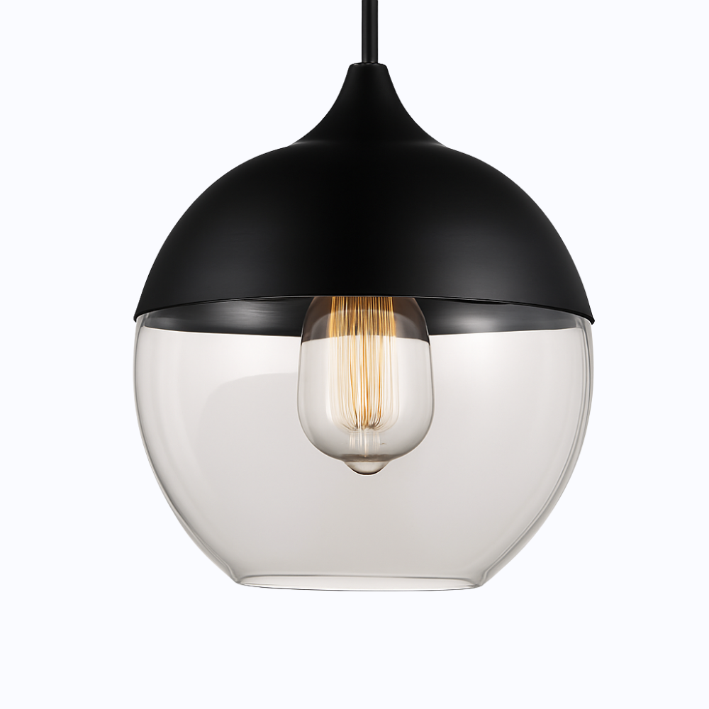 Verphine | Modern Industrial Glass Metal Loft Pendant Light