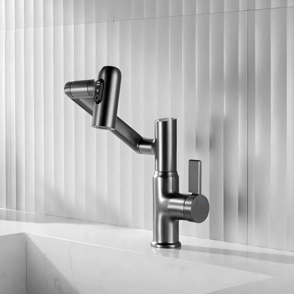 Nexus | Smart Swivel Basin Mixer Tap With 3-Mode Spray & Temperature Display