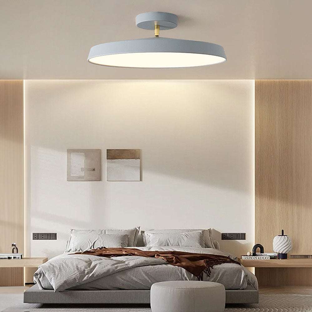 Novus | Contemporary Round Flush Mount Ceiling Light with Flat Panel
